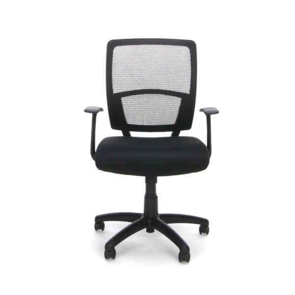 Ess-102-blk Swivel Mesh Task Chair With Arms, Black