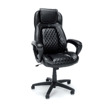 Ess-6060 High-back Racing Style Leather Executive Office Chair, Black