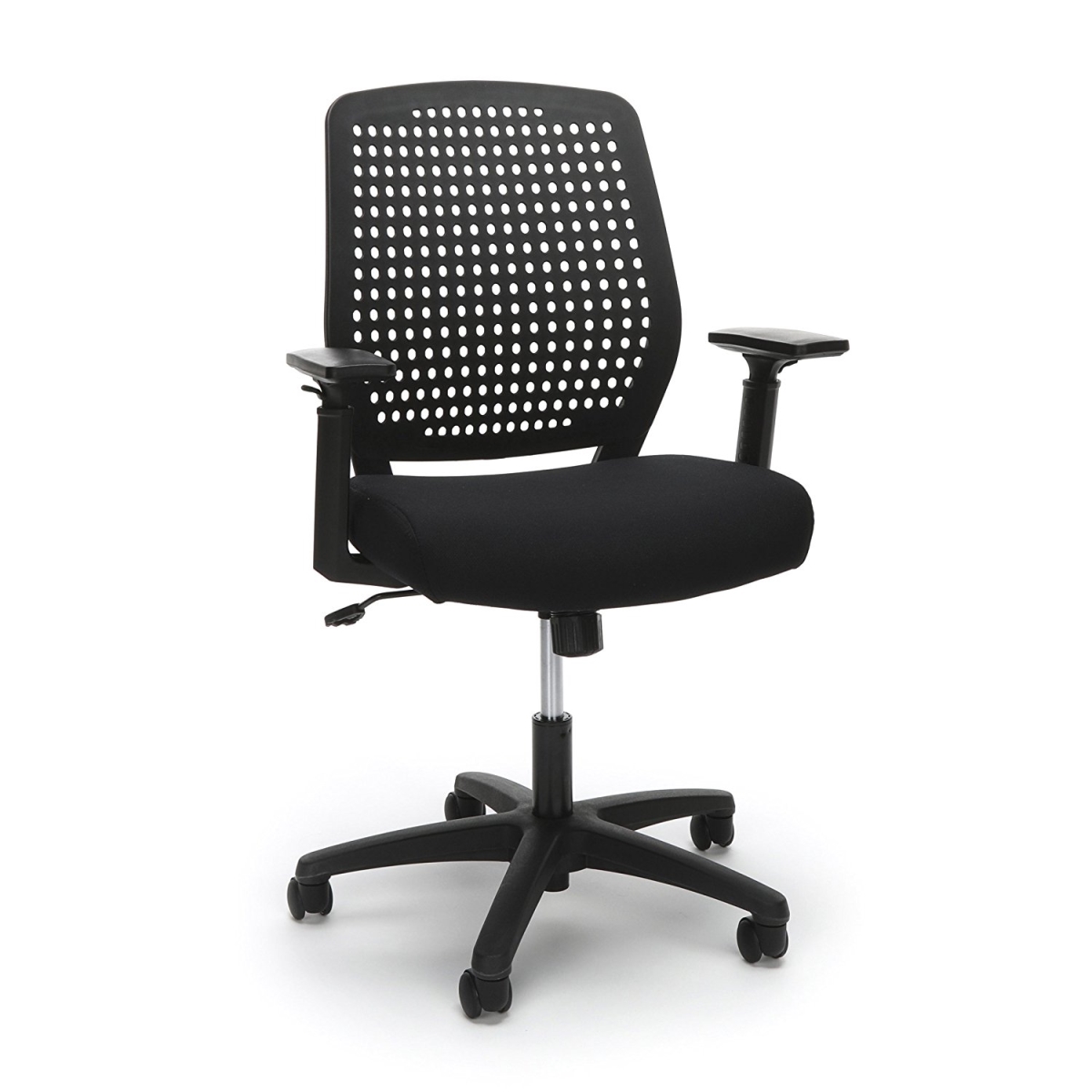 Ess-2055-blk-blk Ess-2055 Model Essentials Model Plastic Back Ergonomic Task Chair, Black & Black