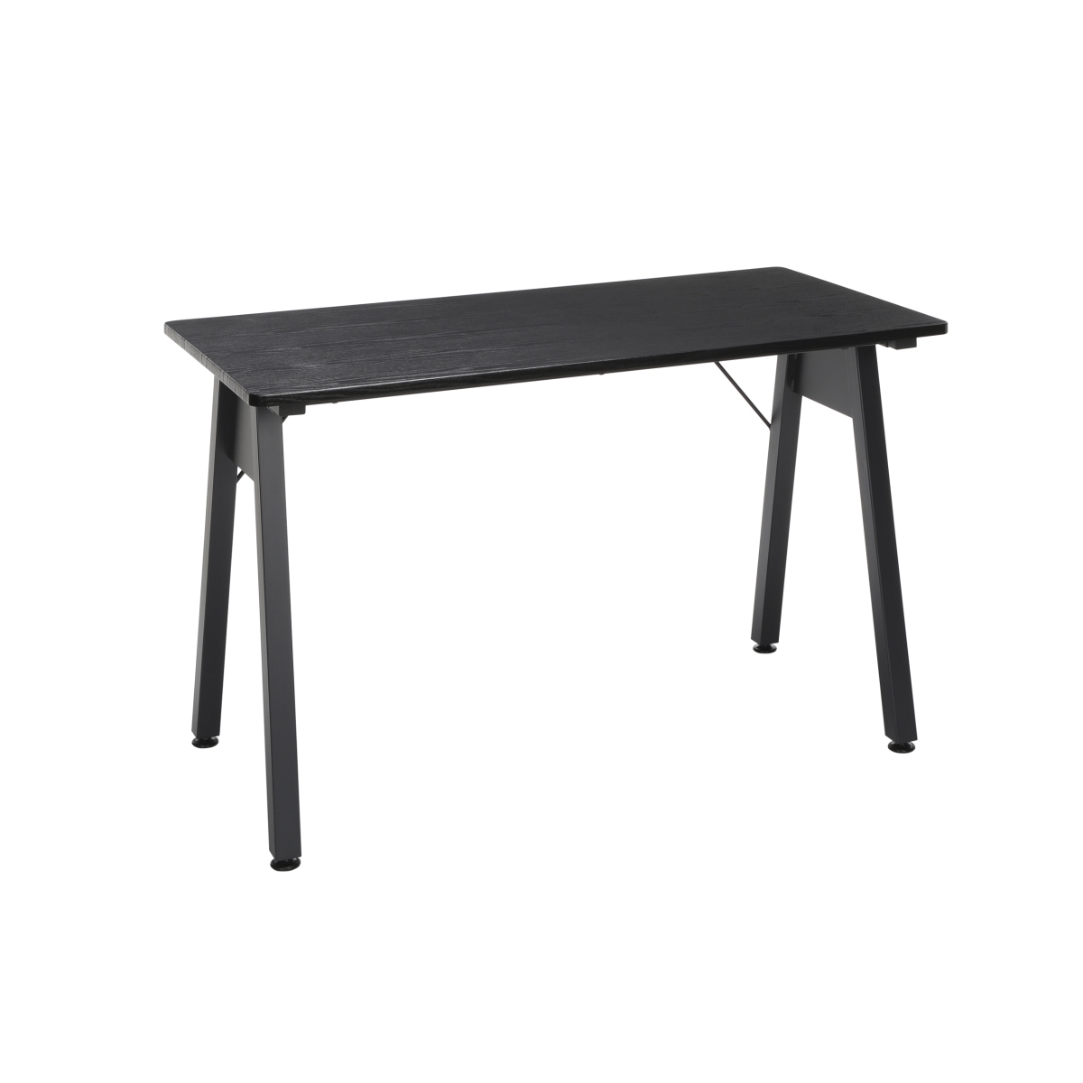 Ess-1050-blk-blk 48 In. Table Desk, Black Woodgrain