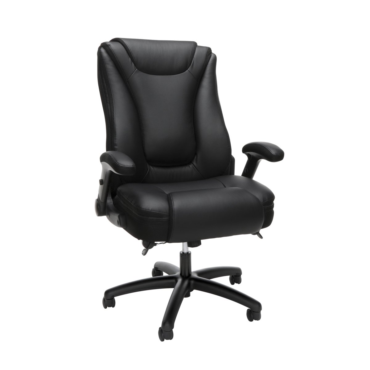 Ess-6047-blk Ergonomic Executive Bonded Leather Office Chair, Black
