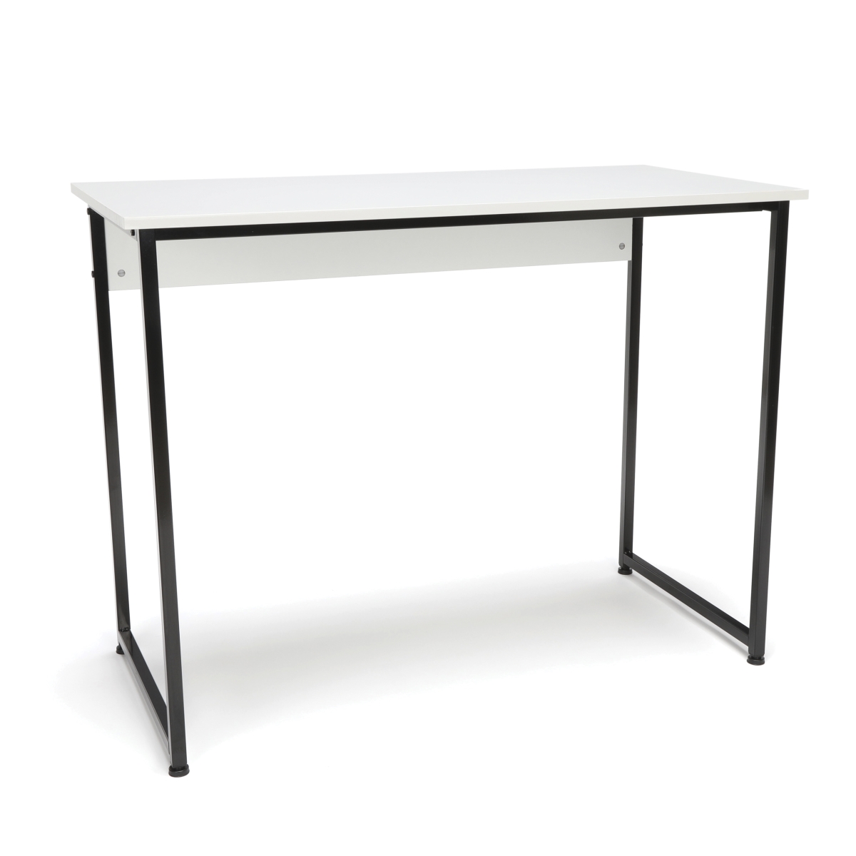 Ess-1040-blk-wht Office & Computer Desk & Workstation With Metal Legs, White With Black Frame