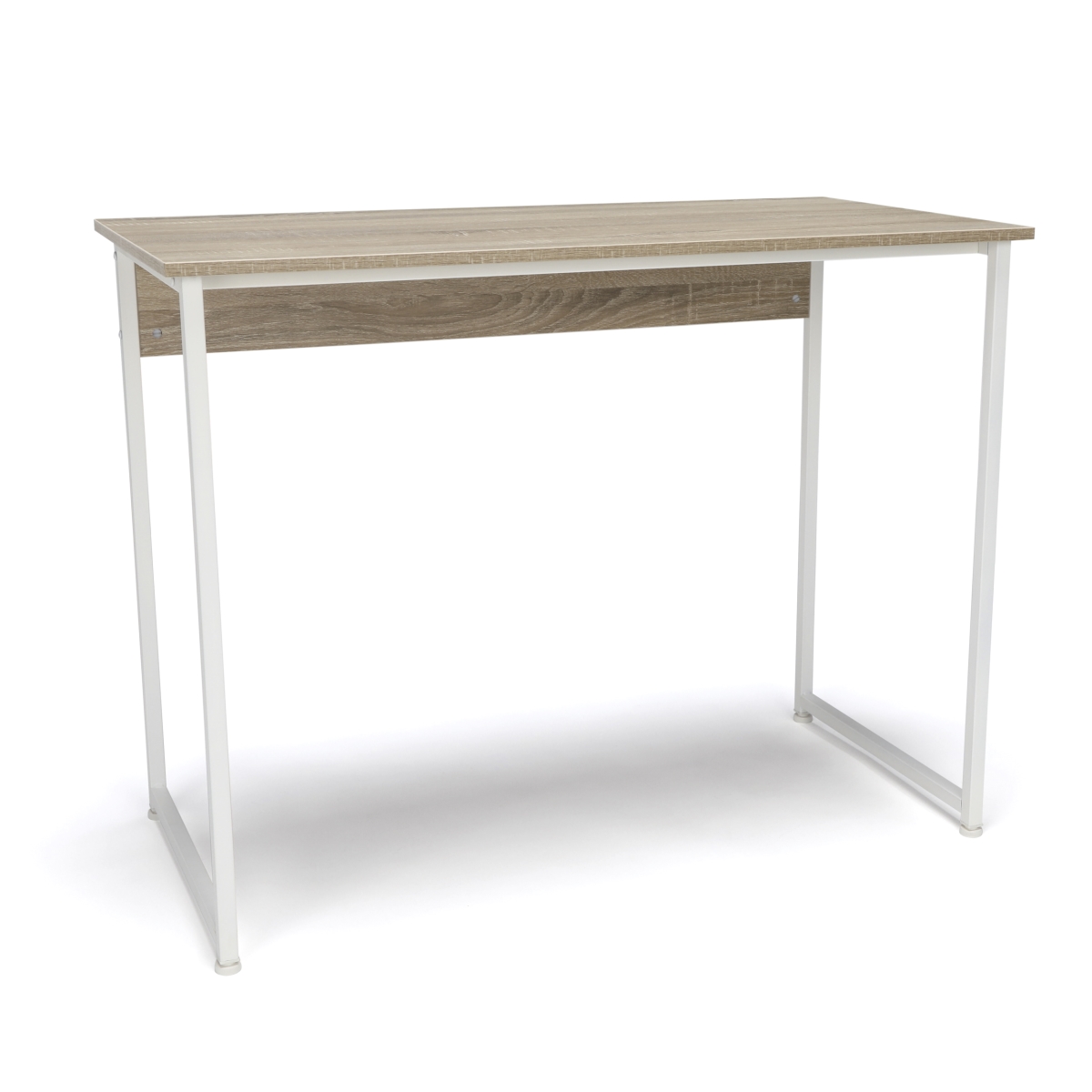 Ess-1040-wht-nat Office & Computer Desk & Workstation With Metal Legs, Natural With White Frame