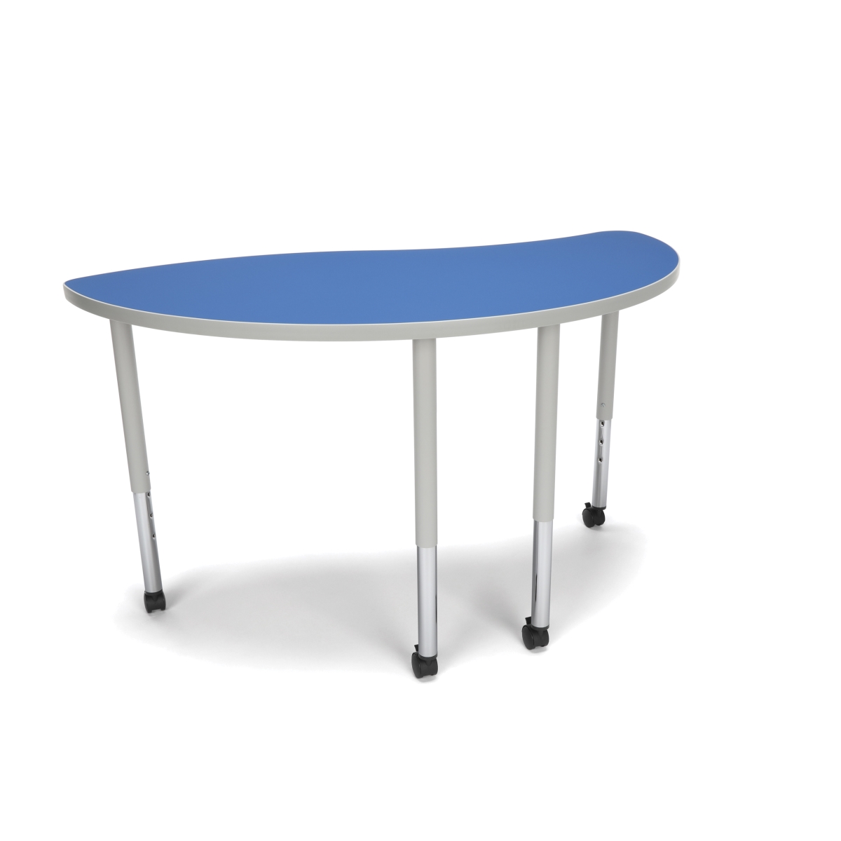 Ying-llc-blu Adapt Series Ying Standard Table - 25-33 In. Height Adjustable Desk With Casters, Blue
