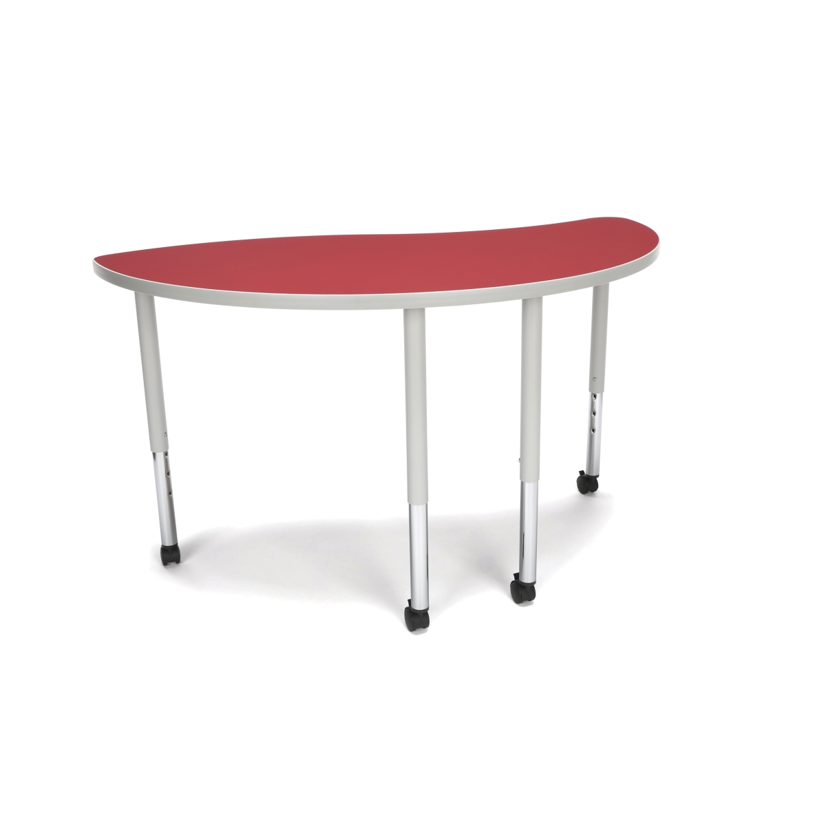 Ying-llc-red Adapt Series Ying Standard Table - 25-33 In. Height Adjustable Desk With Casters, Red
