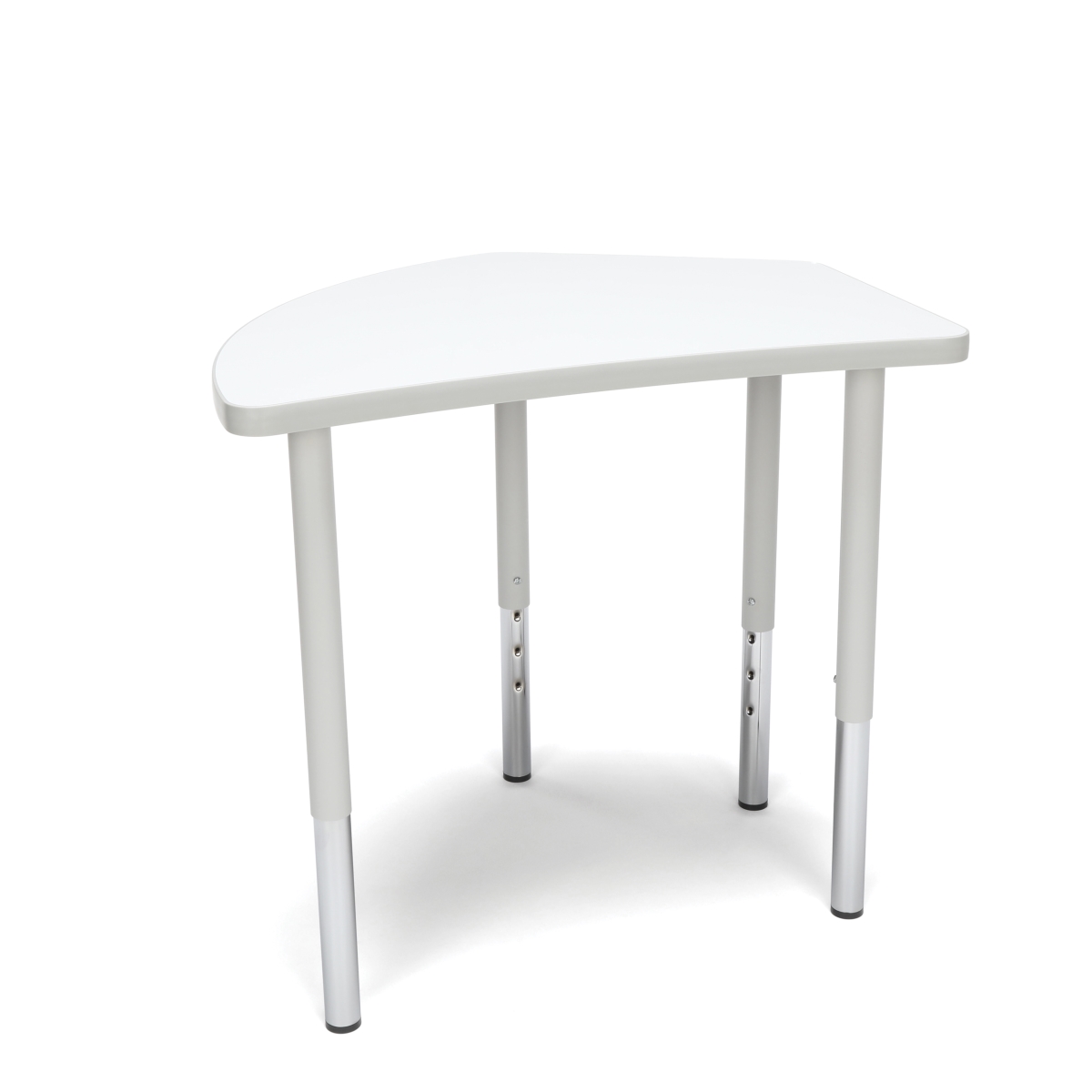 Crest-ll-wht Adapt Series Crescent Standard Table - 23-31 In. Height Adjustable Desk, White