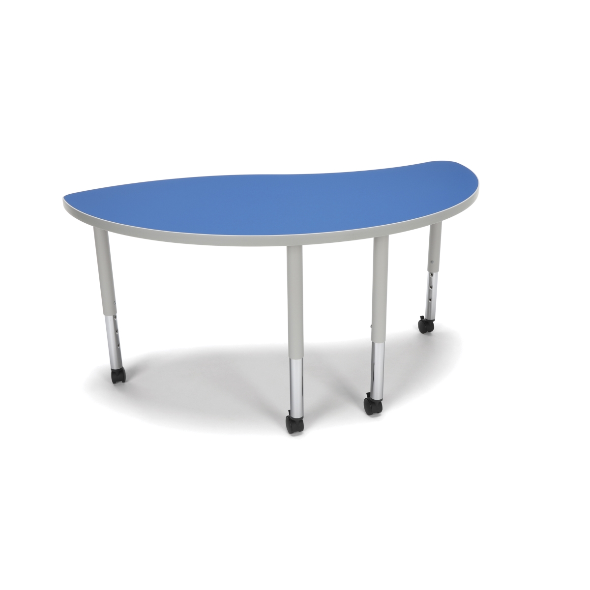 Ying-slc-blu Adapt Series Ying Student Table - 20-28 In. Height Adjustable Desk With Casters, Blue