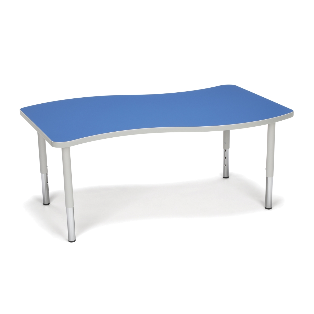 Wave-l-sl-blu Adapt Series Large Wave Student Table - 18-26 In. Height Adjustable Desk , Blue