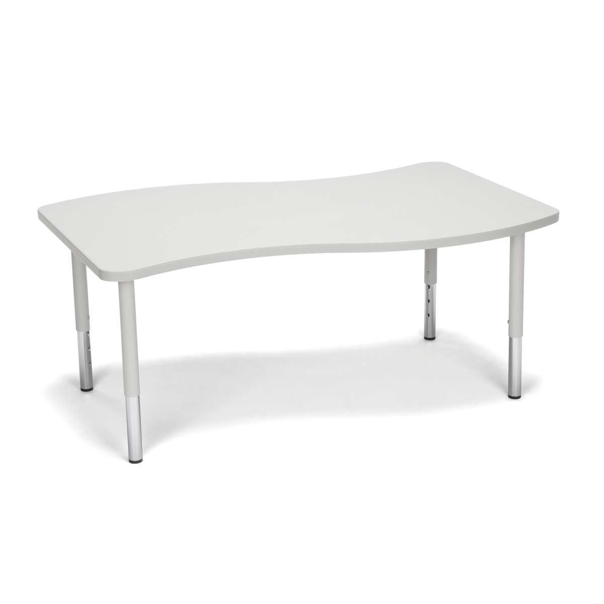 Wave-l-sl-grynb Adapt Series Large Wave Student Table - 18-26 In. Height Adjustable Desk, Gray Nebula