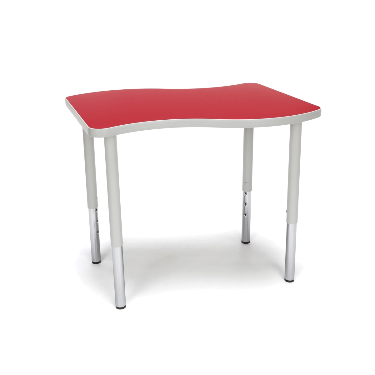 Wave-s-ll-red Adapt Series Small Wave Standard Table - 23-31 In. Height Adjustable Desk, Red