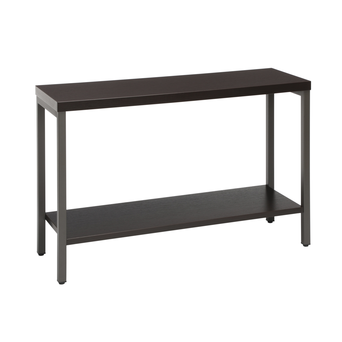 70003-blk-esp 44 In. Core Collection Modern Console Table With Shelf, Espresso