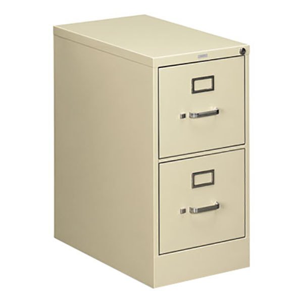 25 in. Locking Letter 2-Drawer Vertical File Cabinet, Putty