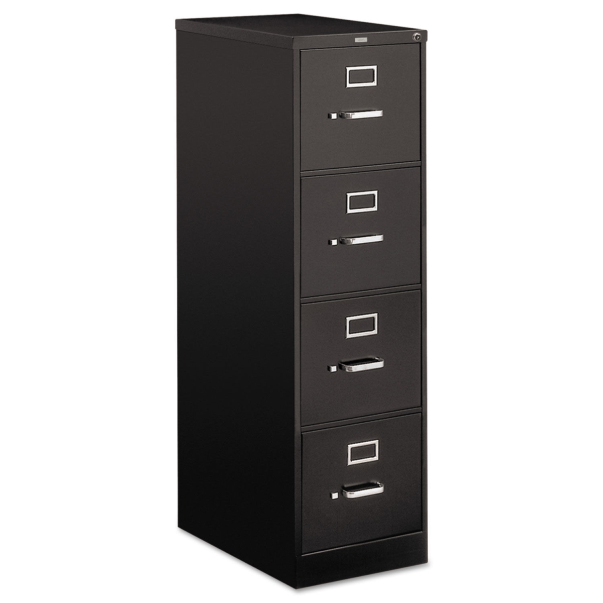 514pp 15 In. Metal Locking 4-drawer Full-suspension Vertical File, Black