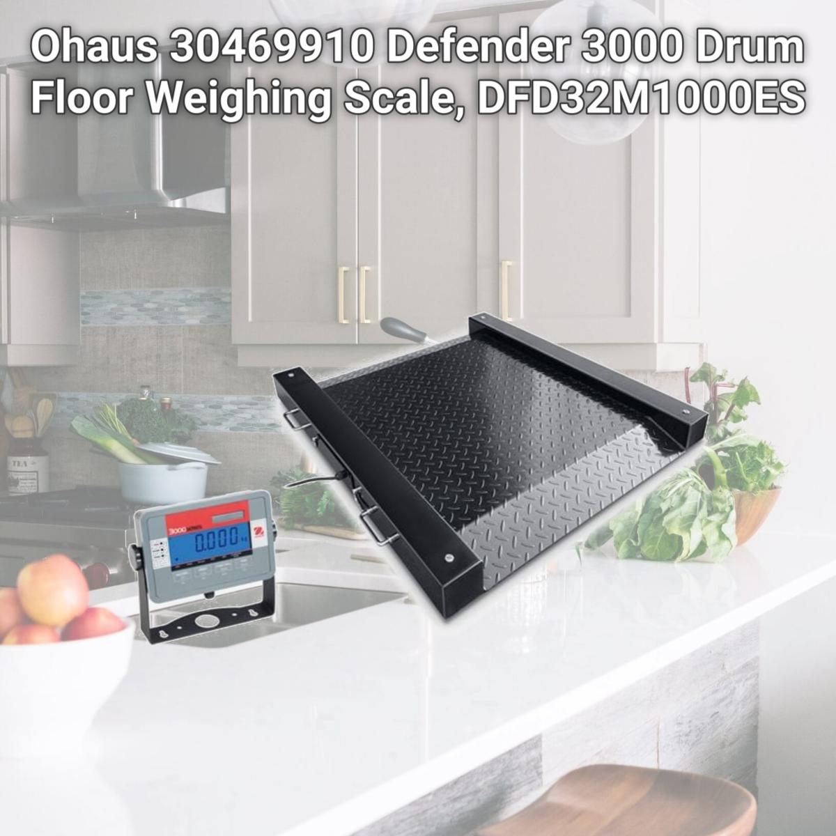 Picture of Ohaus 30469910 Defender 3000 Drum Floor Weighing Scale, DFD32M1000ES