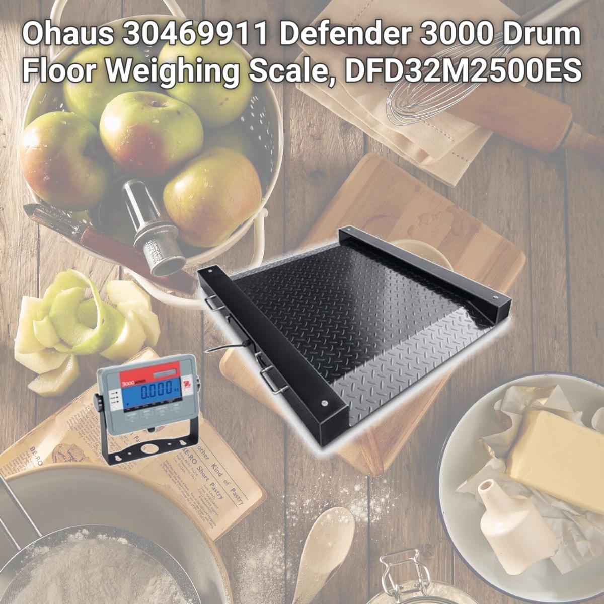 Picture of Ohaus 30469911 Defender 3000 Drum Floor Weighing Scale, DFD32M2500ES