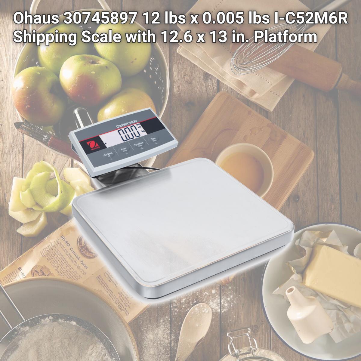 Picture of Ohaus 30745897 12 lbs x 0.005 lbs I-C52M6R Shipping Scale with 12.6 x 13 in. Platform