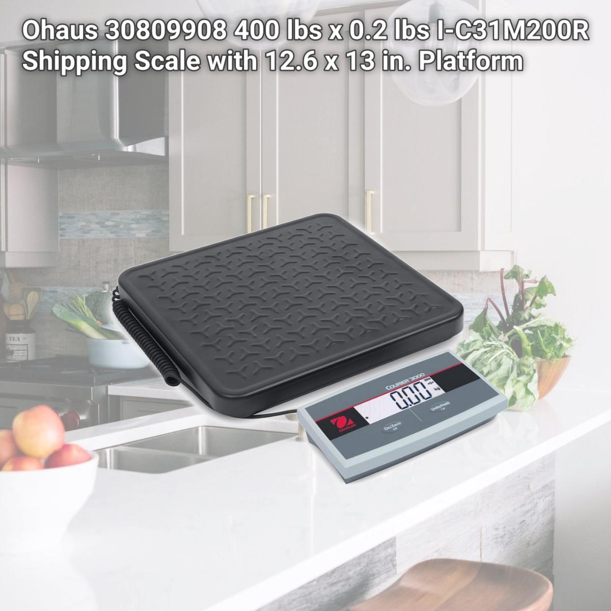 Picture of Ohaus 30809908 400 lbs x 0.2 lbs I-C31M200R Shipping Scale with 12.6 x 13 in. Platform