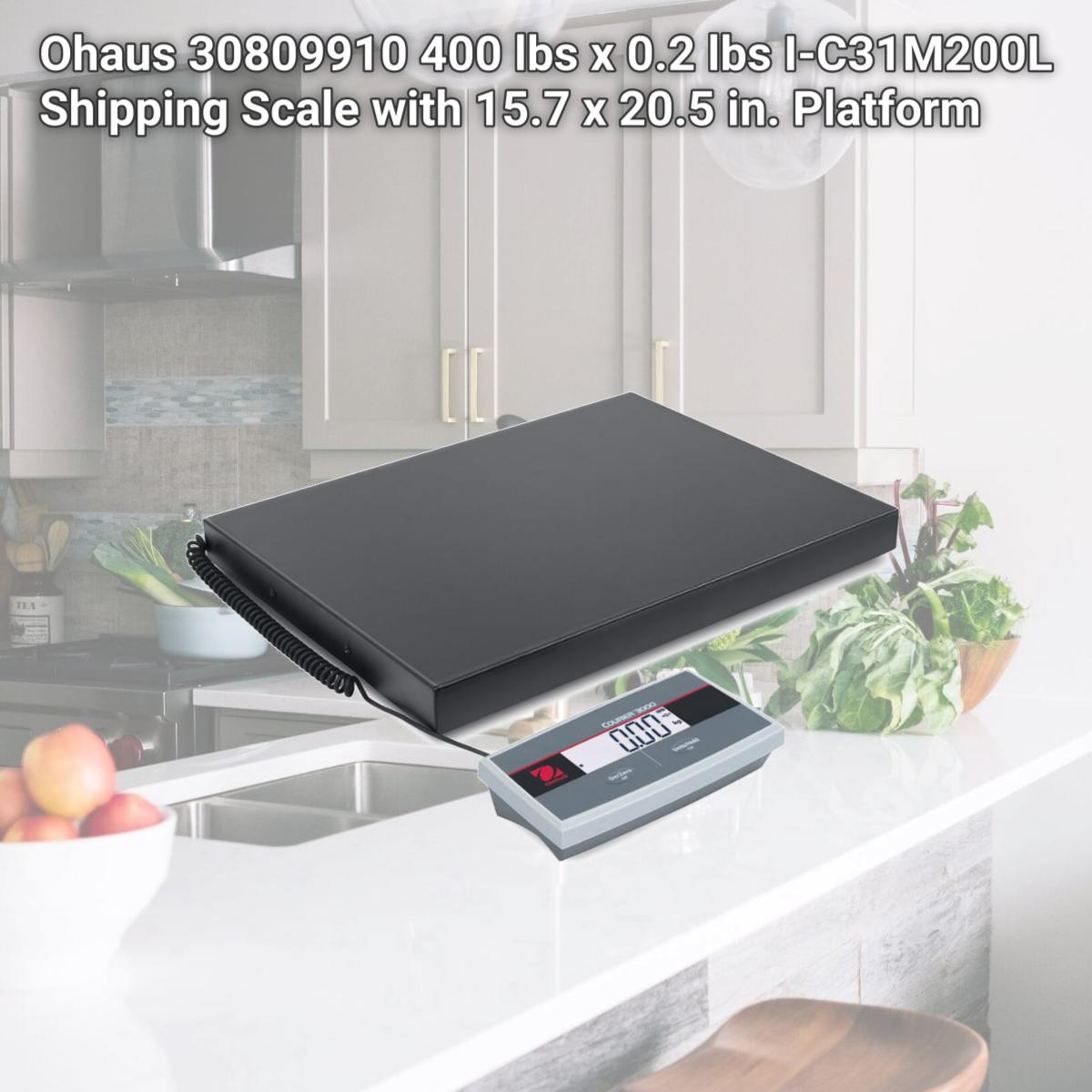 Picture of Ohaus 30809910 400 lbs x 0.2 lbs I-C31M200L Shipping Scale with 15.7 x 20.5 in. Platform