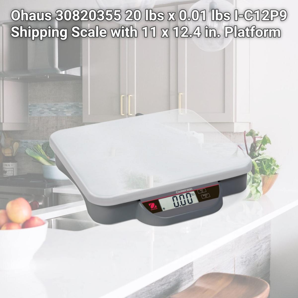 Picture of Ohaus 30820355 20 lbs x 0.01 lbs I-C12P9 Shipping Scale with 11 x 12.4 in. Platform