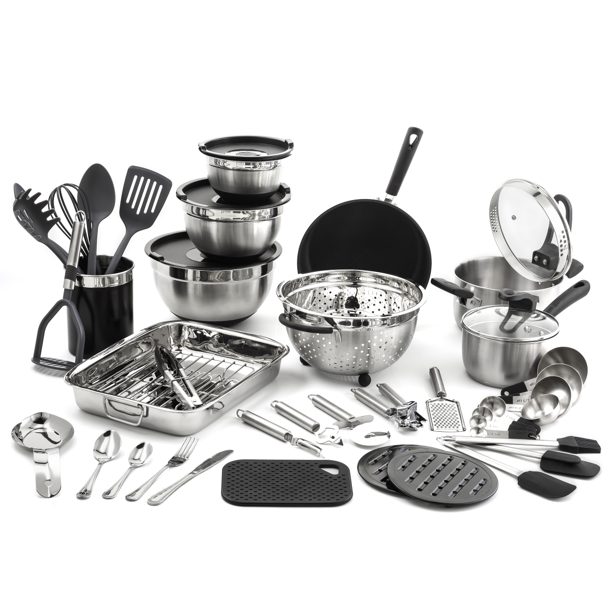 1514 Kitchen In A Box Stainless Steel Cookware Set - 58 Piece