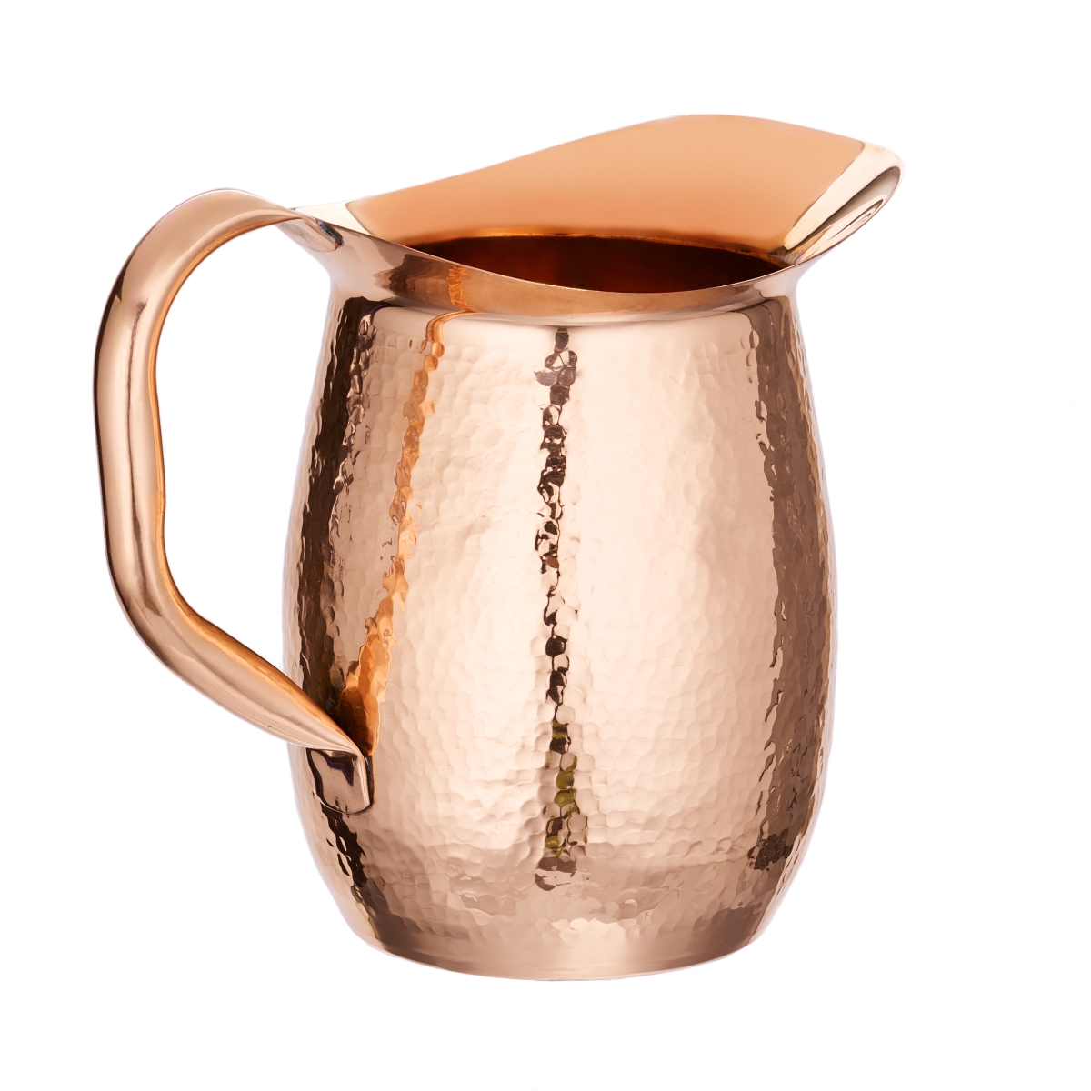 1520 8.5 X 5.5 X 7.87 In. Stone Hammered Water Pitcher, Solid Copper - 2 Qt.