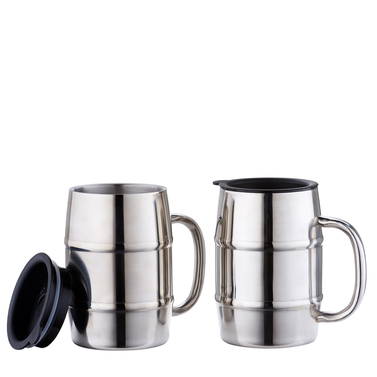 2480 16 Oz Keep Kool Stainless Steel Mugs With Lids - Set Of 2