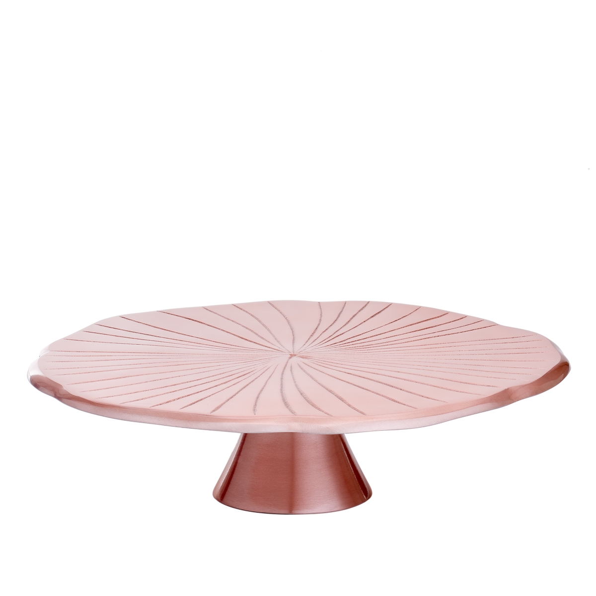 3442rg 12.5 X 3.37 In. Lily Pad Cake Stand, Rose Gold