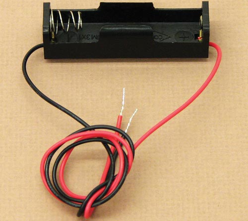 Battery Holder With Wires - Aa Cell - Single