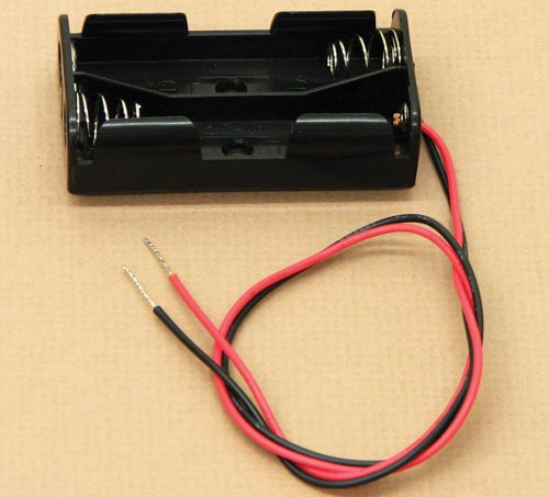 Battery Holder With Wires - Aa Cell - Double