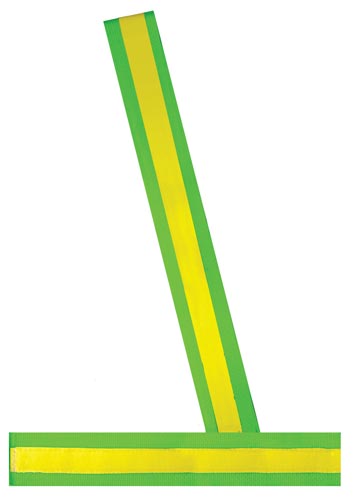 Hi - Viz Safety Patrol Belt, Lime Green & Yellow - Large