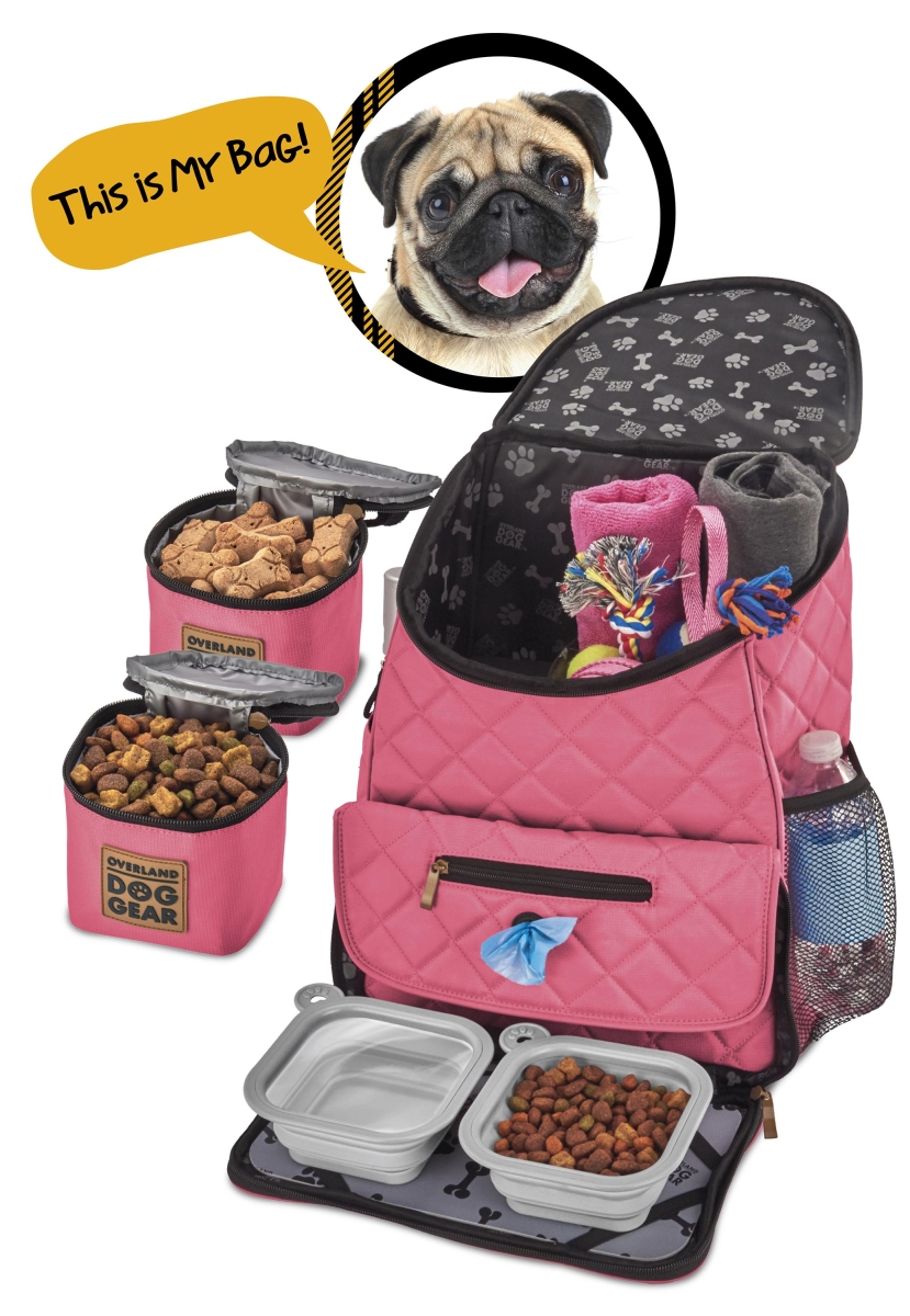 Odg81 Weekender Travel Backpack For Dog, Pink