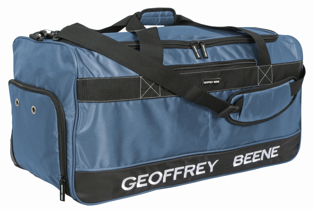 Gb4420-28 28 In. Embroidered Duffel Travel Bag, Blue