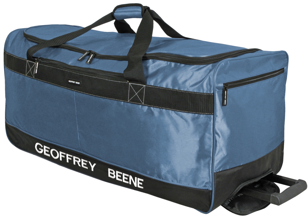 Gb4420-32 32 In. Embroidered Duffel Travel Wheeler Bag, Blue