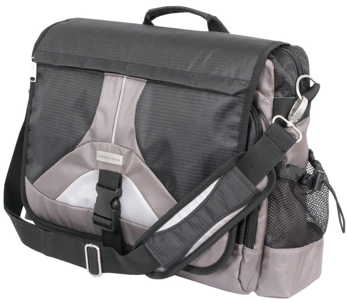 Gb63 17 In. Laptop Messenger Bag, Black & Grey