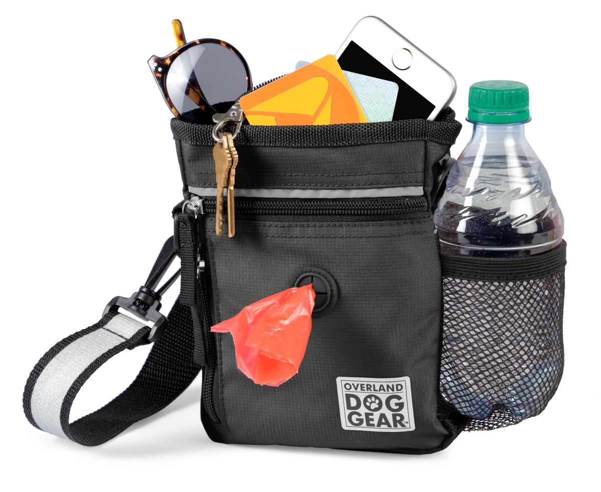 Odg05 Night Or Day Travel Bag Set For Dog Walks - Black - 6 Piece