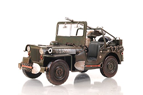 Aj030 Green 1940 Willys-overland Jeep 1 Isto 12 Model Airplane