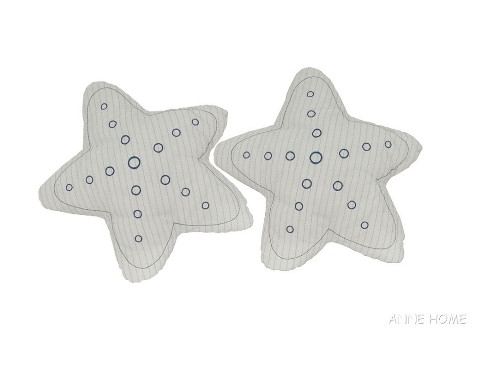 Ab905 Star Pillow, White - Pack Of 2