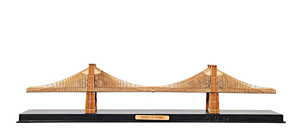 Bd003 3d Model - Brooklyn Bridge - 30.8 X 4.3 X 7.5 In.