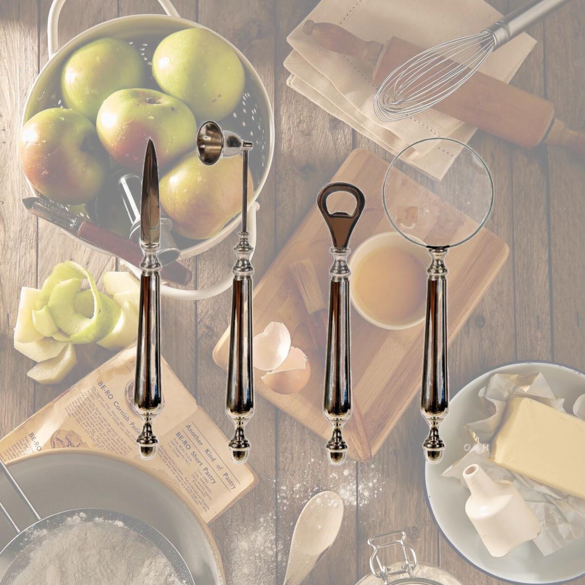 Picture of Old Modern Handicrafts AK044 Magnifier, Letter & Bottle Opener & Candle Snuffer - Set of 4
