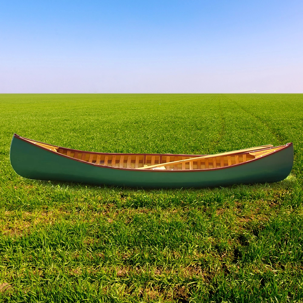 K020 Canoe with Ribs Curved Bow, Green