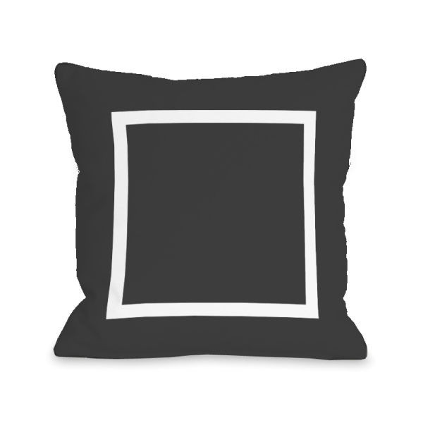 74684pl18 18 X 18 In. Open Box Charcoal Pillow