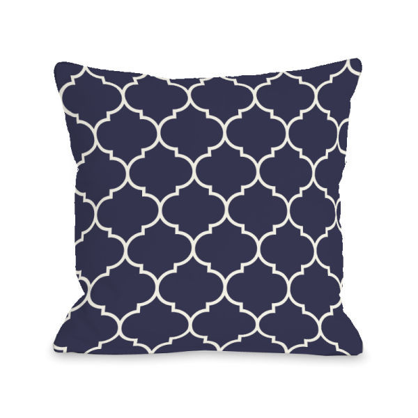 74702pl18 18 X 18 In. Repeating Moroccan Midnight Pillow