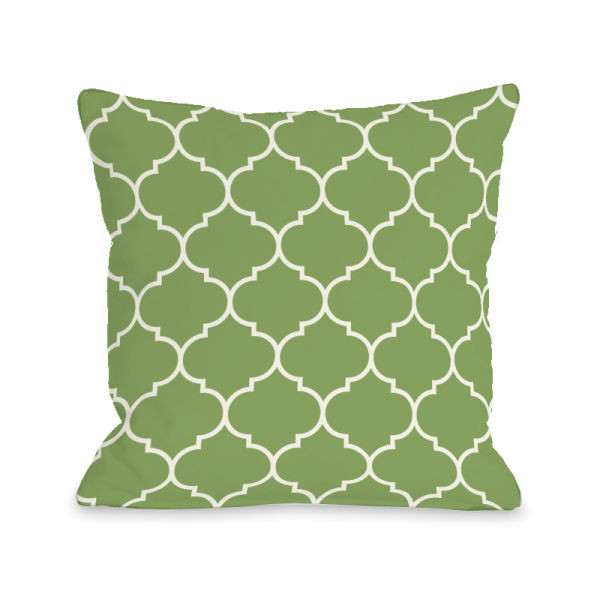 74703pl18 18 X 18 In. Repeating Moroccan Olive Pillow