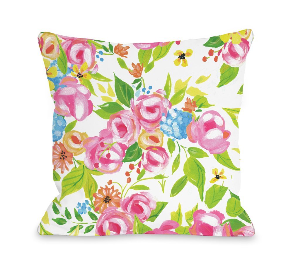 74551pl16 16 X 16 In. Flower Buds Pillow By Pinklight Studio - April Heather Art, Multicolor