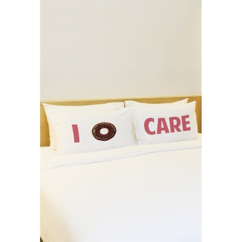 74517pce59 15 X 19 In. I Donut Care Pillowcases, Pink - Set Of 2