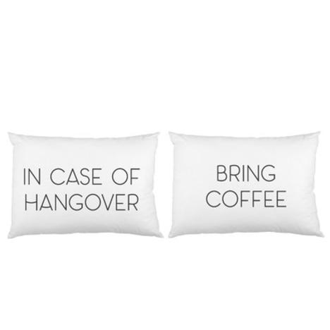 74518pce59 15 X 19 In. In Case Of Hangover Pillowcases, Black - Set Of 2