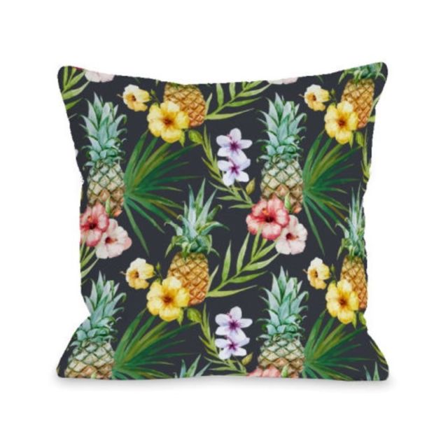 16 X 16 In. Hawaiian Pineapples Pillow, Multicolor