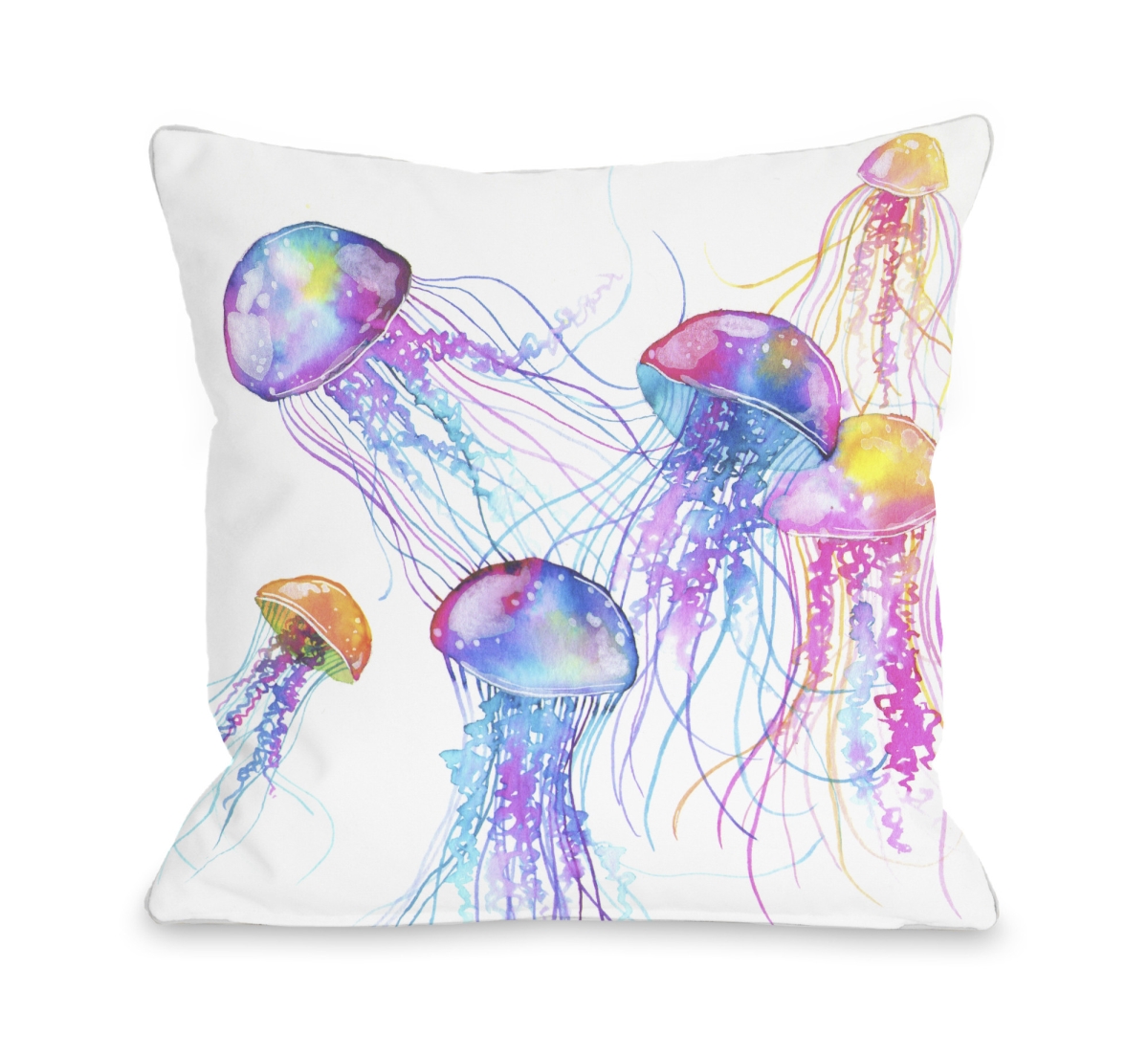 72696pl16o 16 X 16 In. Jellyfish Pillow Outdoor, Multicolor