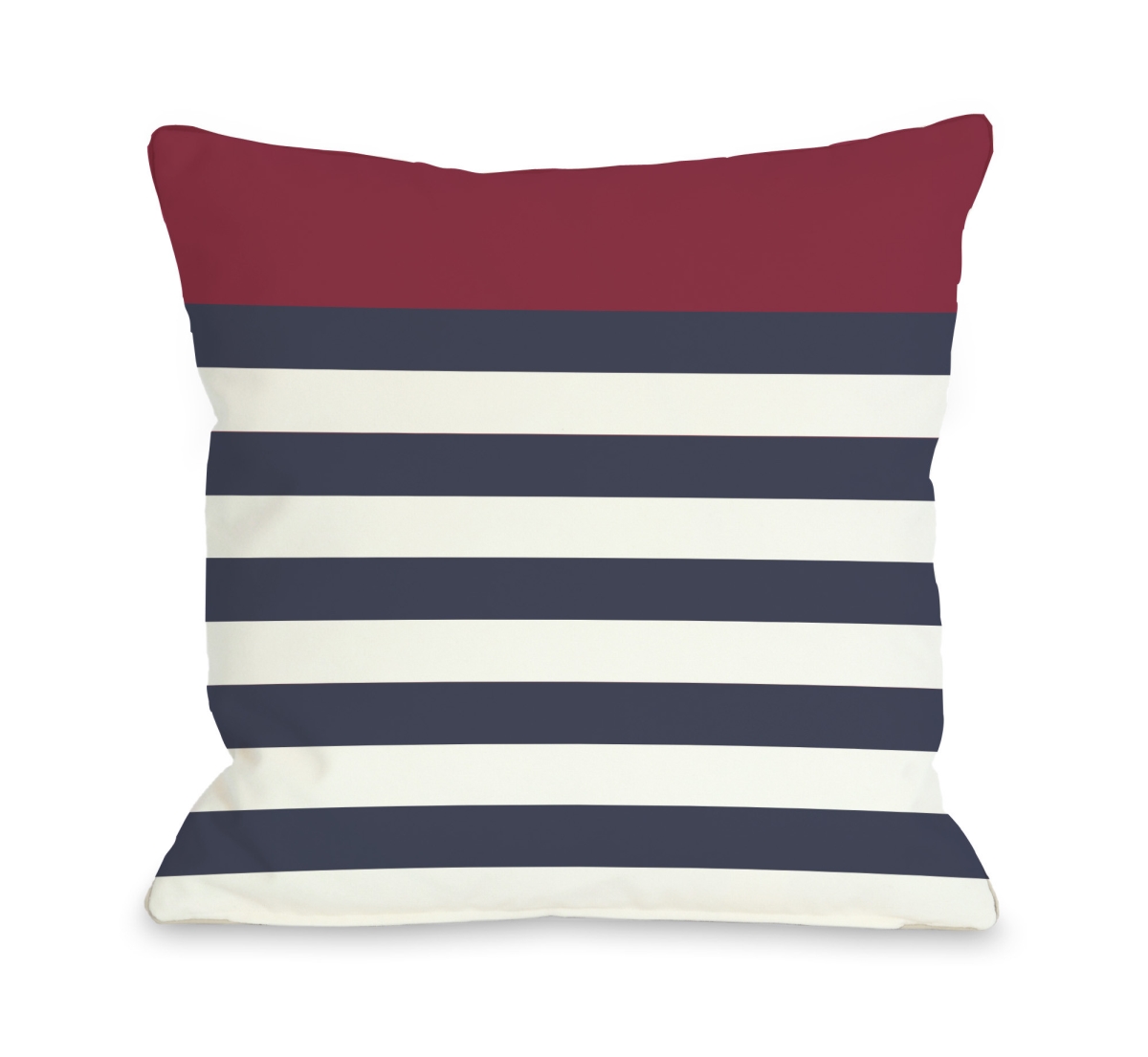 70735pl16o 16 X 16 In. Nautical Stripes Pillow Outdoor, Red