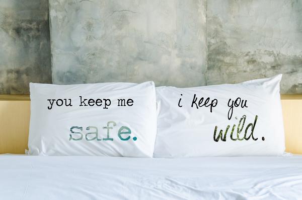 73879cse Keep Me Safe Keep You Wild Pillow Case - Multicolor, Set Of 2
